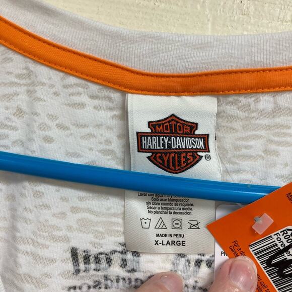 New Harley Davidson Tee V Neck Women's XL - Picture 4 of 7